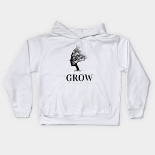 GROW. As A Person. Kids Hoodie